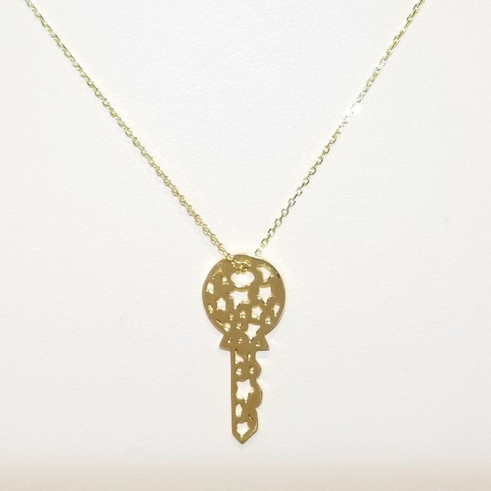 New 925 Silver KEY Choker Necklace